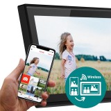 Benel Photo Frameo cadre photo numérique WiFi noir 10.1 pouces avec écran tactile
