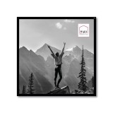 Haes Deco cadre photo en plastique Easy Frame noir 30x30 cm avec profil arrondi