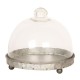 Clayre Eef cloche 6GL2492 en verre transparent avec base en fer gris 16x15 cm - Image 1