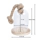 Clayre Eef 6GL2220 cloche transparente avec base en bois 12x19 cm - Image 2