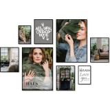 Haes Deco ensemble collage XL avec 8 cadres photo en plastique noir Easy Frame