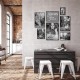 Haes Deco - Set de cadres photo XL avec 7 cadres en plastique noirs Easy Frame pour collage mural - Image 3