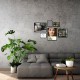Haes Deco - Set de cadres photo collage avec 6 cadres en plastique noir Easy Frame - Image 2