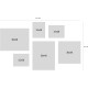 Haes Deco - Set de cadres photo collage avec 6 cadres en plastique noir Easy Frame - Image 3