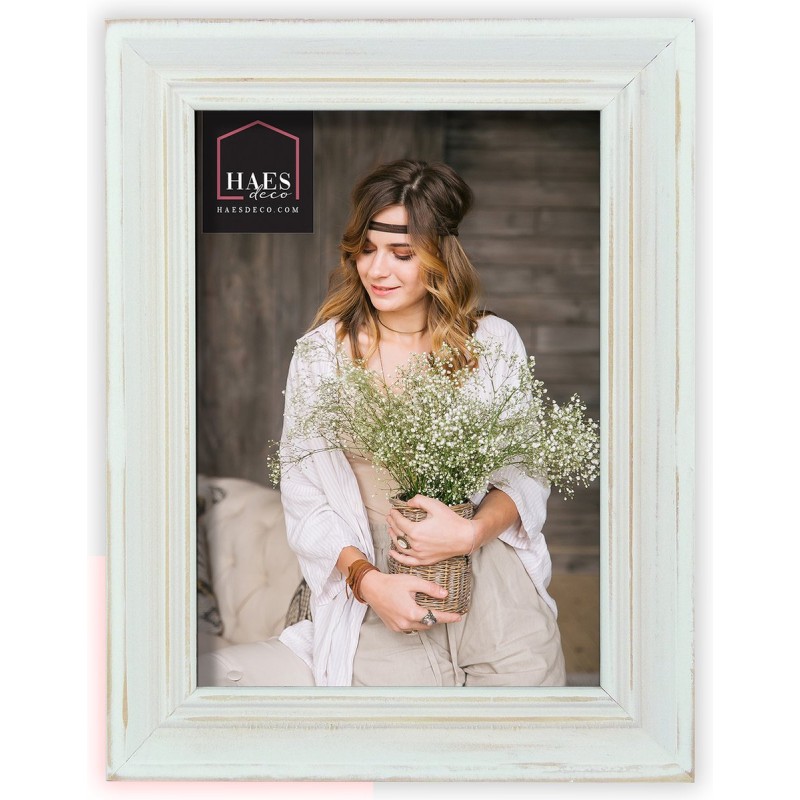 Haes Deco Houten Fotolijst Nancy Vintage Wit voor 1 foto formaat 15x20 - SP10120