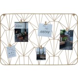 Haes Deco cadre photo mural industriel en métal bronze Dale 60x40 cm avec 5 pinces
