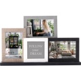 Haes Deco cadre photo collage en bois Honfleur avec support pour format photo 10x10 et 3x 10x15