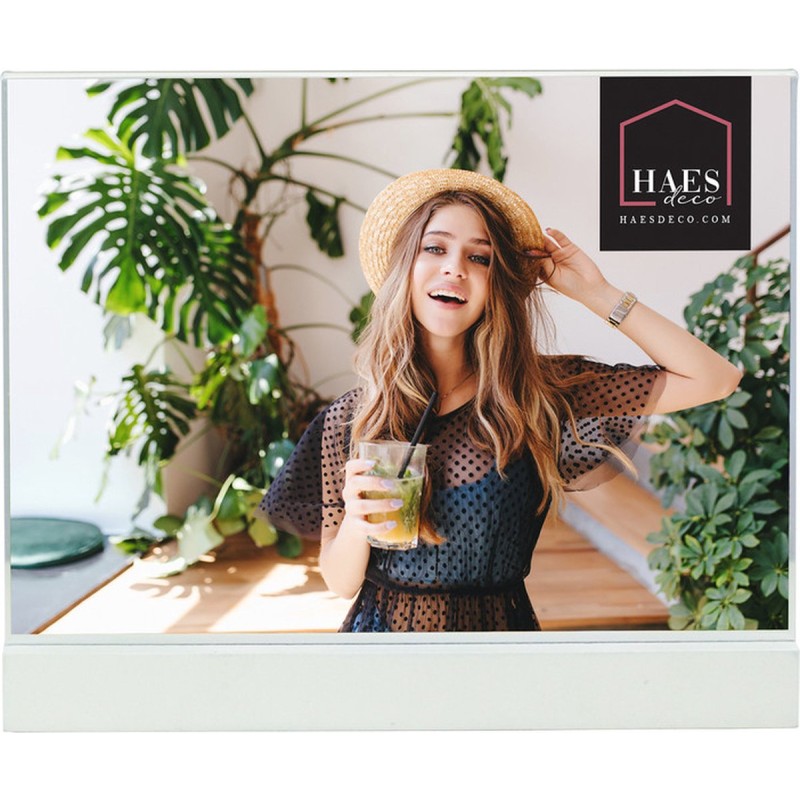 Haes Deco Acryl Fotolijst Falun voor foto 15x20 met houten standaard wit - AQ668WHS