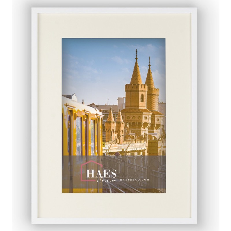 Haes Deco Fotolijst Berlin wit met passepartout voor foto formaat 20x30 en 30x40 - SP12240
