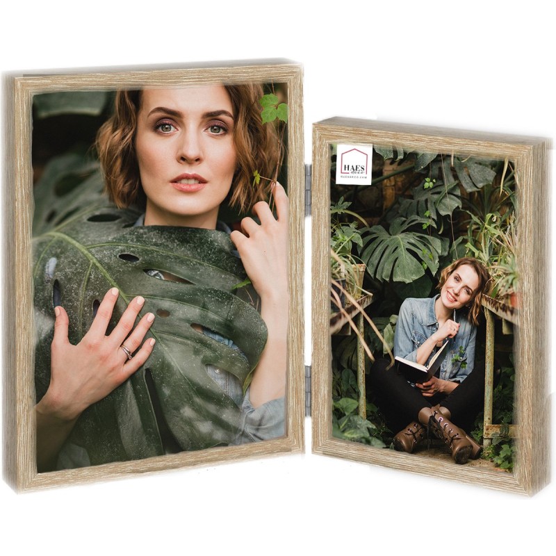Haes Deco Duo Houten Fotolijst Clais Bruin voor foto 10x15 en 13x18 (afmeting 26x19,5 cm) - XN2247HS