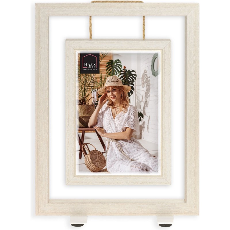 Haes Deco Houten Fotolijst Buchy Wit voor foto 10x15 (afmeting 19x26 cm) - EG7646HS