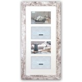 Zep cadre photo Nelson 6 4Q white wash en bois pour 4 photos 10x15 cm