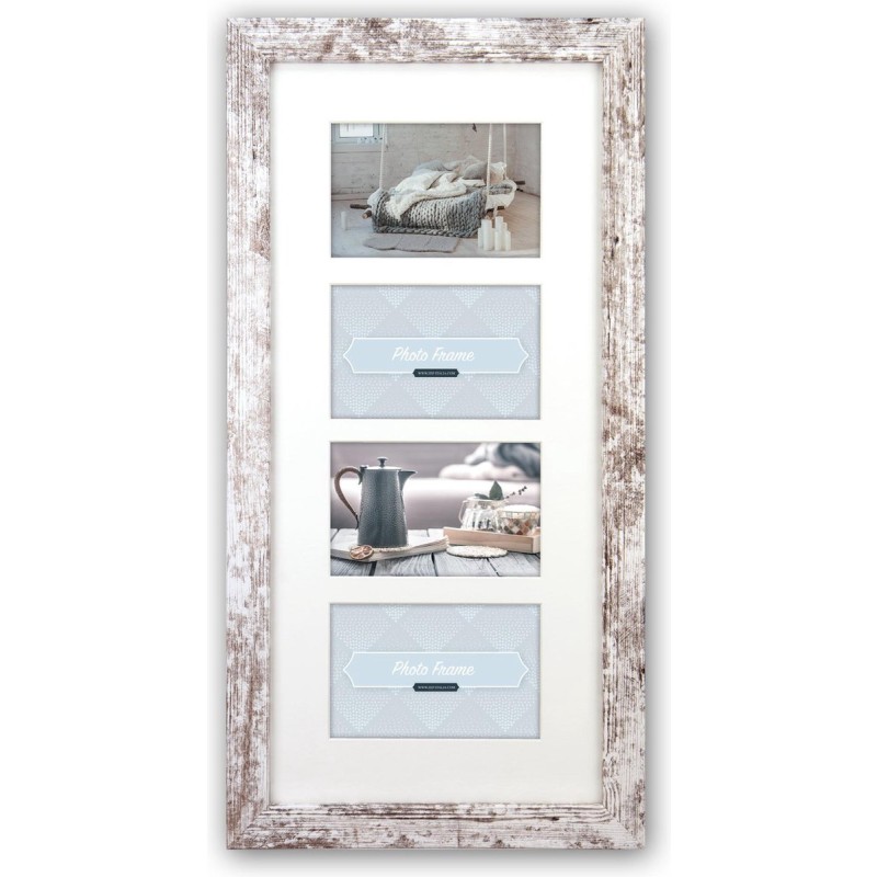 Zep Fotolijst V24106 Nelson 6 4Q White Wash voor 4 Foto's