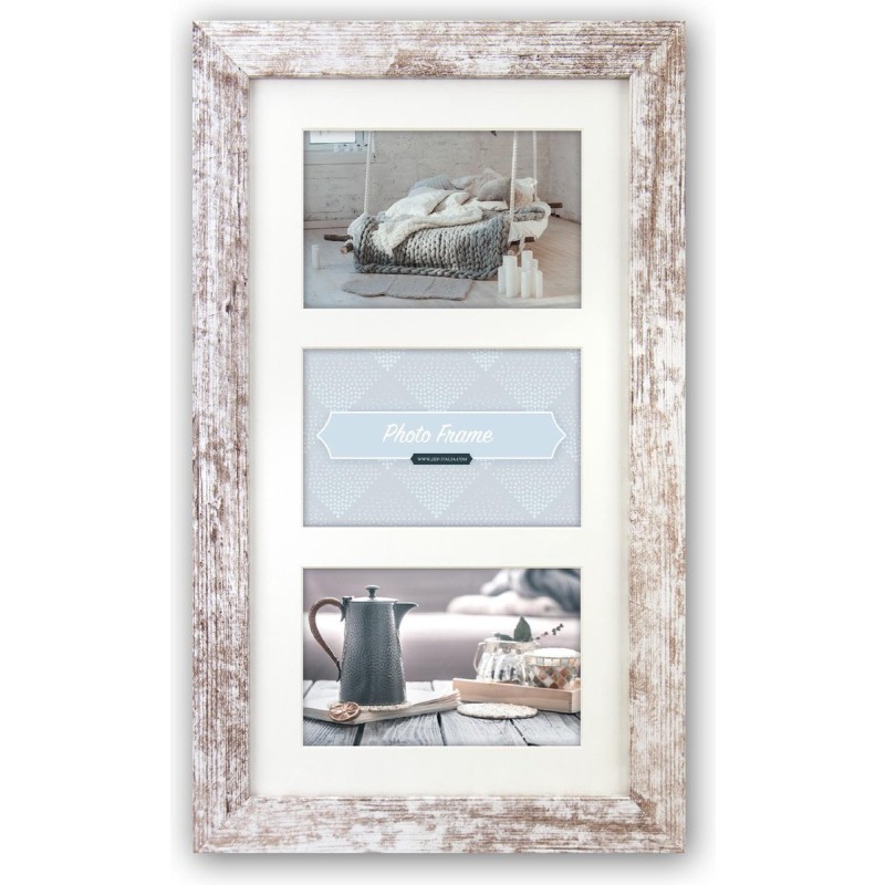 Zep Fotolijst V23136 Nelson 6 3Q White Wash voor 3 Foto's