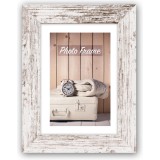 Zep cadre photo V21466 Nelson 6 white wash 10x15 cm en bois vintage blanc