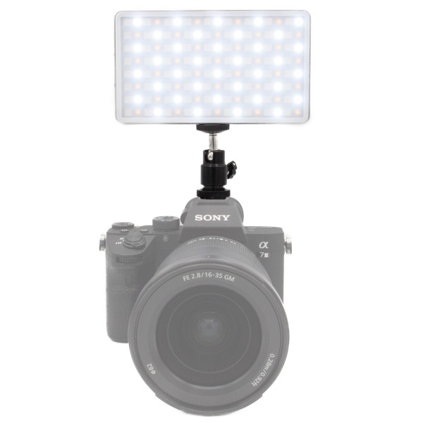 ChiliPower lampe LED portable pour caméra et powerbank 2-en-1 - boîtier entièrement en aluminium avec 144 LED