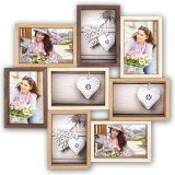 Cadre photo collage en bois Zep Montreaux pour 8 photos 13x18 cm