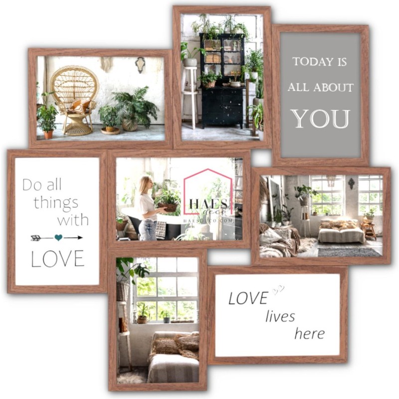 Zep Multi Fotolijst MP150 Stockholm donkerbruin voor 8 foto's van 10x15cm