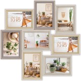 Zep Italia Zara VZ882 cadre photo blanc-gris 8x 10x15 cm aspect bois