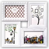 Zep HT0446 Cordoba cadre photo blanc pour 4 photos 10x15 cm (31x31 cm)