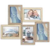 Zep cadre photo DT996 Oberg 5Q collage pour 5 photos de 10x15 cm en bois brun et naturel