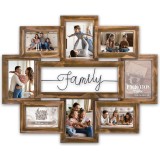Zep Italia Chieri UT832 cadre photo multi-vues brun pour 4 photos 10x15 et 13x18 cm