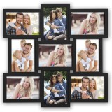 Cadre photo Zep Italia XB14B Santander Black noir 52x52 cm en plastique