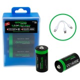 Patona set de 2 batteries rechargeables Baby C avec connexion USB-C - Lithium Ion - 2300mAh