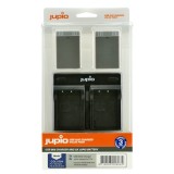 Jupio-kit: 2 x BLS-5 / PS-BLS50 kamerabatterier 1210mAh till Olympus + USB-dubbelladdare