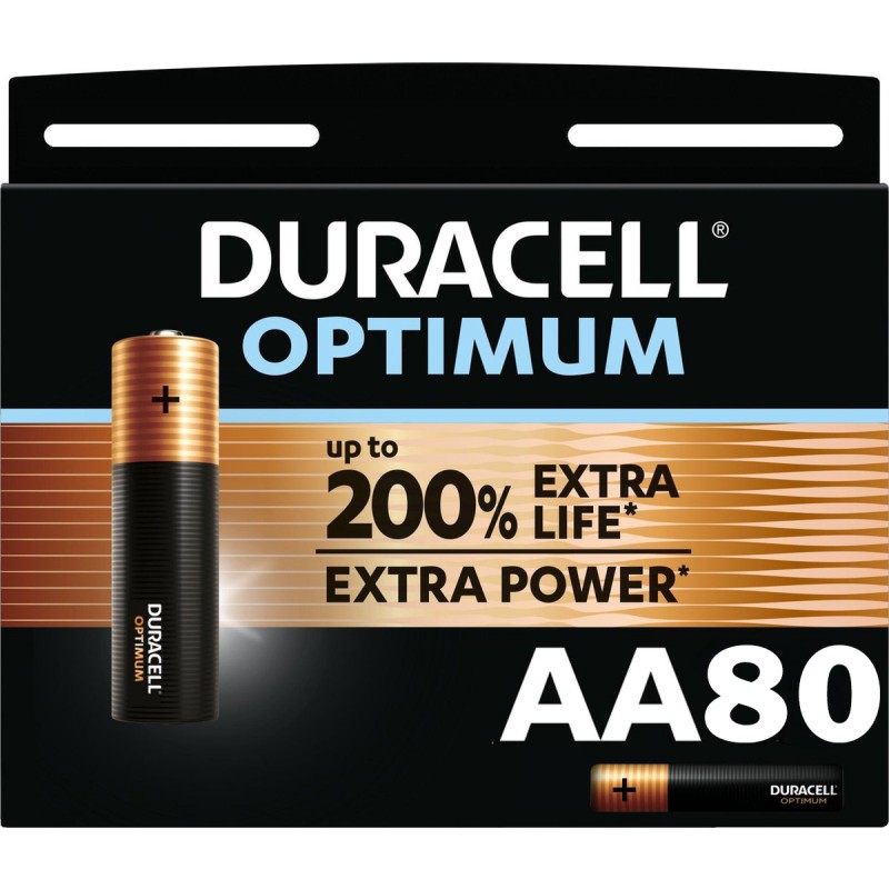 80 x AA Duracell Optimum Alkaline batterijen - Voordeelpak