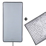 Linkstar panneau LED bi-couleur flexible LX-100 - 30x60cm avec softbox, diffuseur et grille nid d'abeille