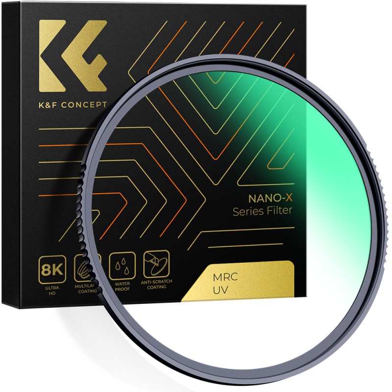 K&F Concept UV filter Nano X 58mm - waterproof, krasbestendig met anti-reflectie coating
