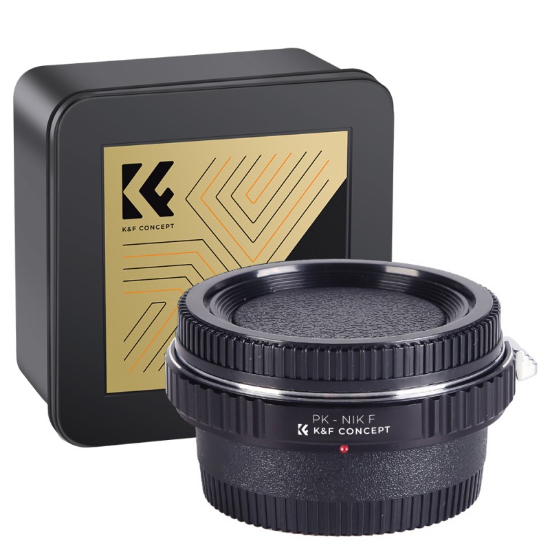 K&F Concept lensadapter Pentax K naar Nikon F met optisch glas