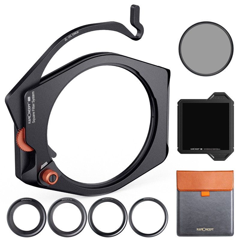 K&F Concept vierkante filterkit X-PRO met houder, CPL en ND1000 filter