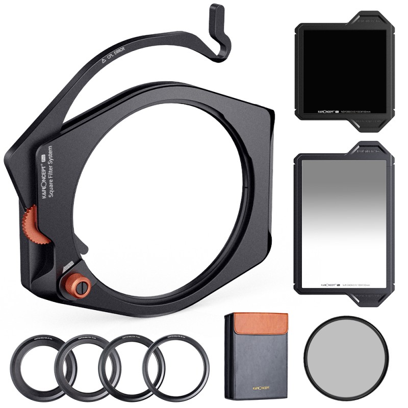 K&F Concept vierkante filterkit X-PRO met houder, CPL, ND1000 en GND8 filter