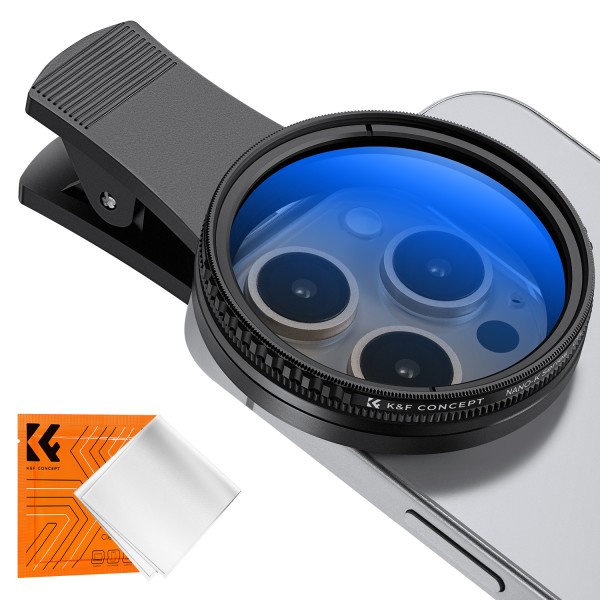 K&F Concept filtre CPL pour smartphone 52mm avec pince universelle