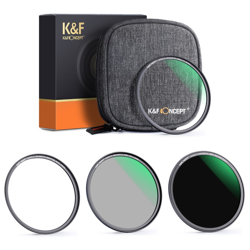 K&F Concept Magnetische lensfilter-kit CPL-ND-UV Nano X 77mm