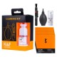 K&F Concept kit de nettoyage 4-en-1 avec stylo objectif, soufflette, 6 chiffons microfibre et liquide nettoyant - Image 1