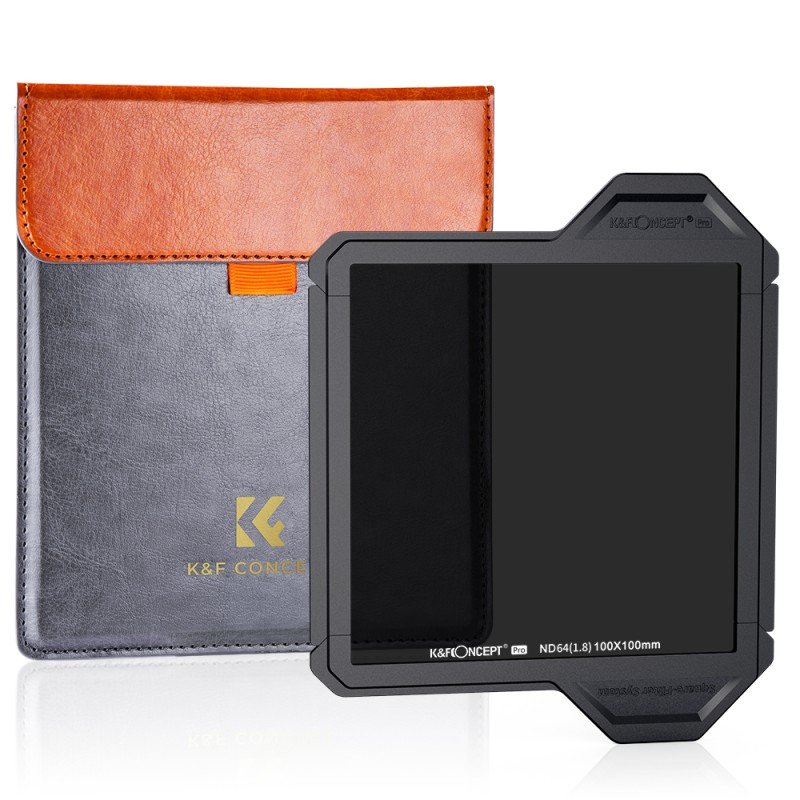 K&F Concept 100x100 ND64 filter met frame X-PRO series vierkant grijsfilter 6 stops krasbestendig