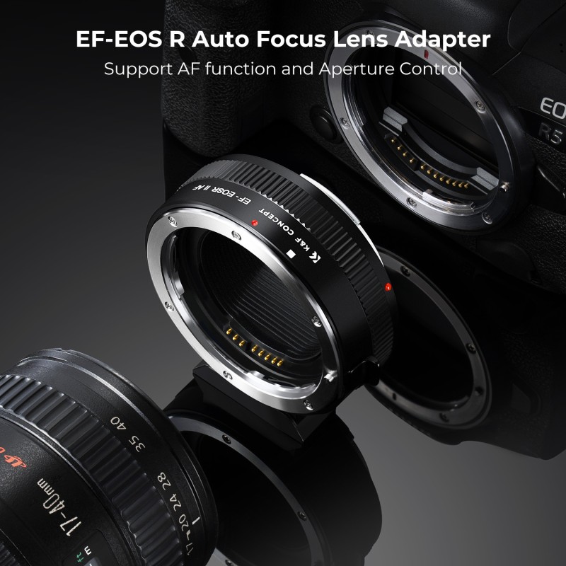 K&F Concept lens adapter EF naar EOS R met autofocus voor Canon camera's