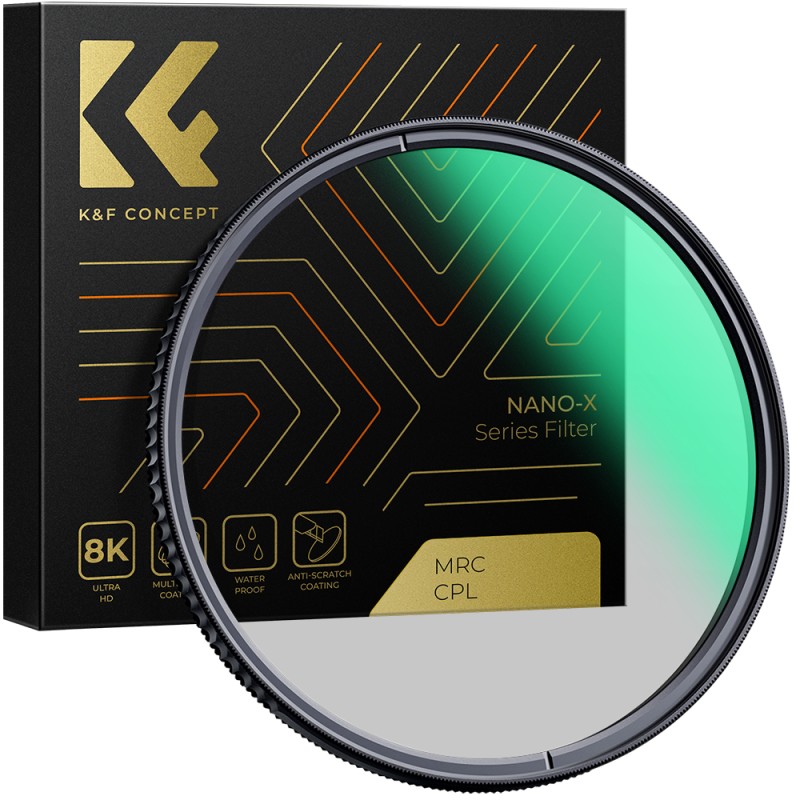 K&F Concept CPL filter Nano X 55mm - polarisatiefilter met waterafstotende coating