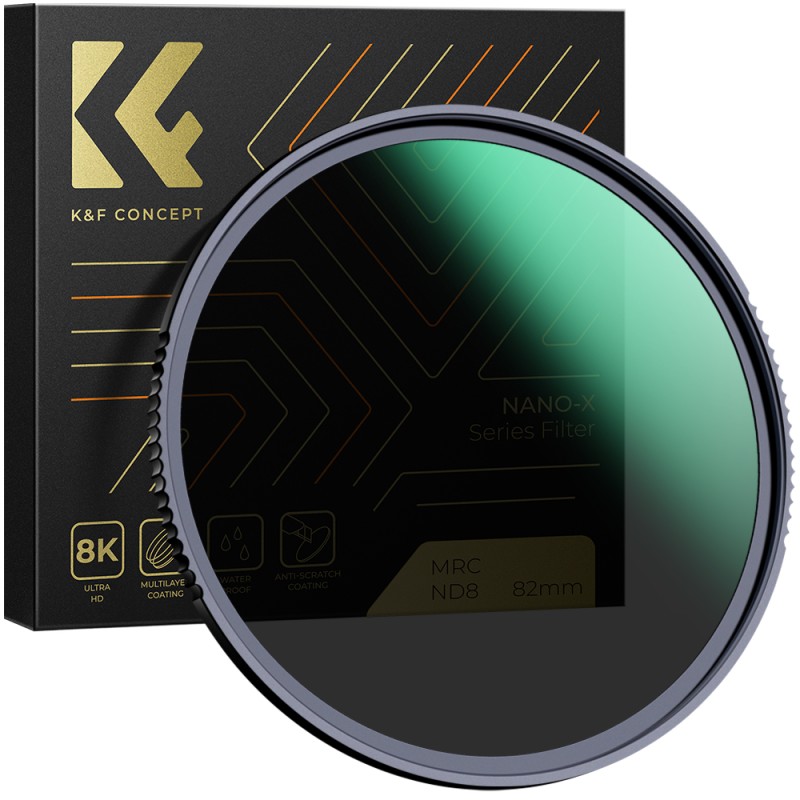 K&F Concept ND8 Filter Nano X - 3 stops grijsfilter - 82mm