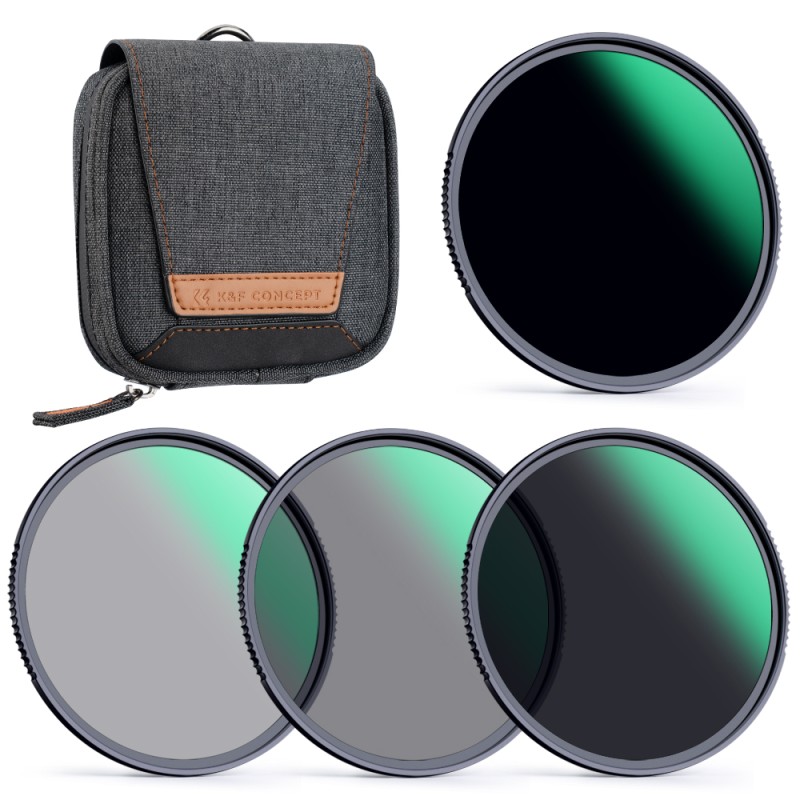 K&F Concept ND Filter Kit ND4+ND8+ND64+ND1000 Nano X - 82mm