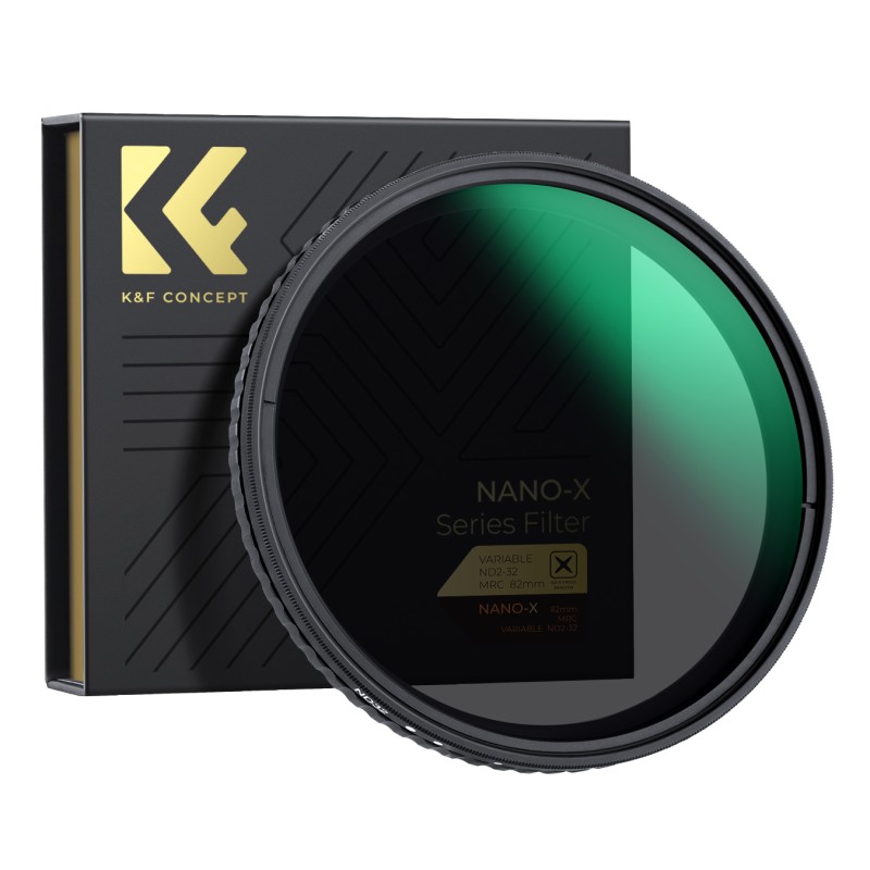 K&F Concept variabel ND filter ND2-ND32 Nano X serie 67mm grijsfilter met anti-reflectie coating
