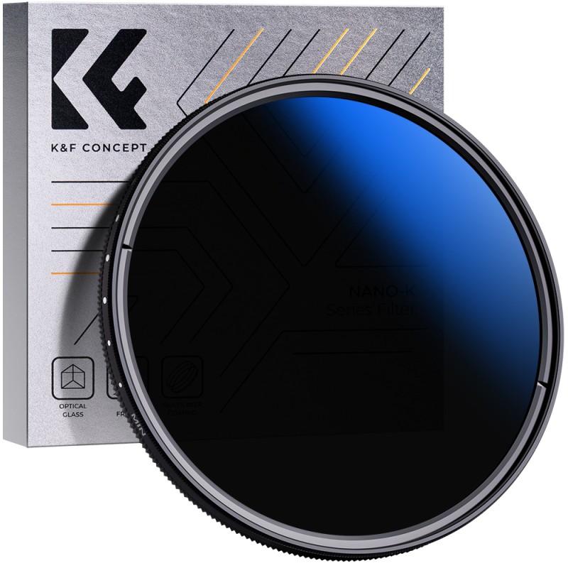 K&F Concept variabel ND filter ND2-ND400 blue coated 82mm grijs filter