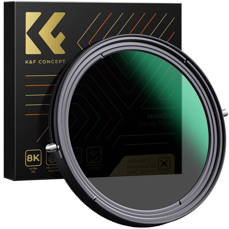 K&F Concept CPL + variabel ND filter ND2-ND32 Nano X 67mm - waterdicht en krasbestendig