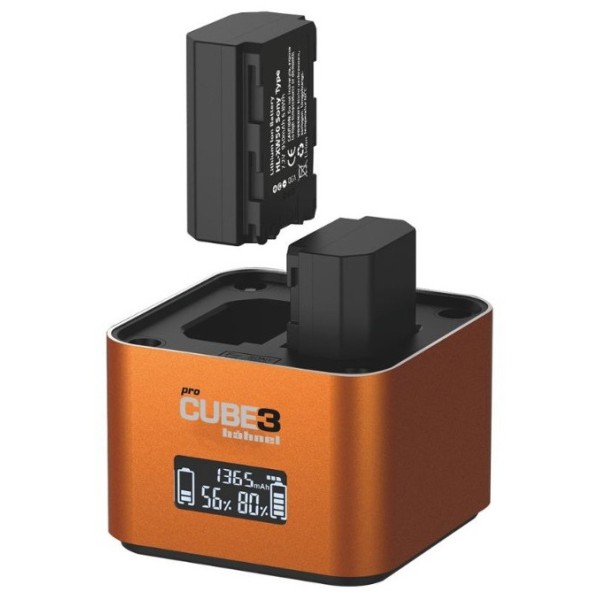 Hähnel ProCube3 chargeur double professionnel pour Sony NP-BX1, NP-FW50, NP-FZ100 avec USB-C PD 30W