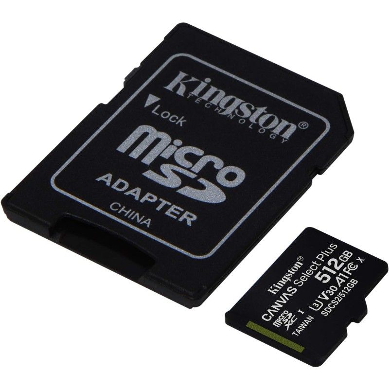 Kingston microSDXC geheugenkaart - 512GB A1 Video Class V30 UHS-I