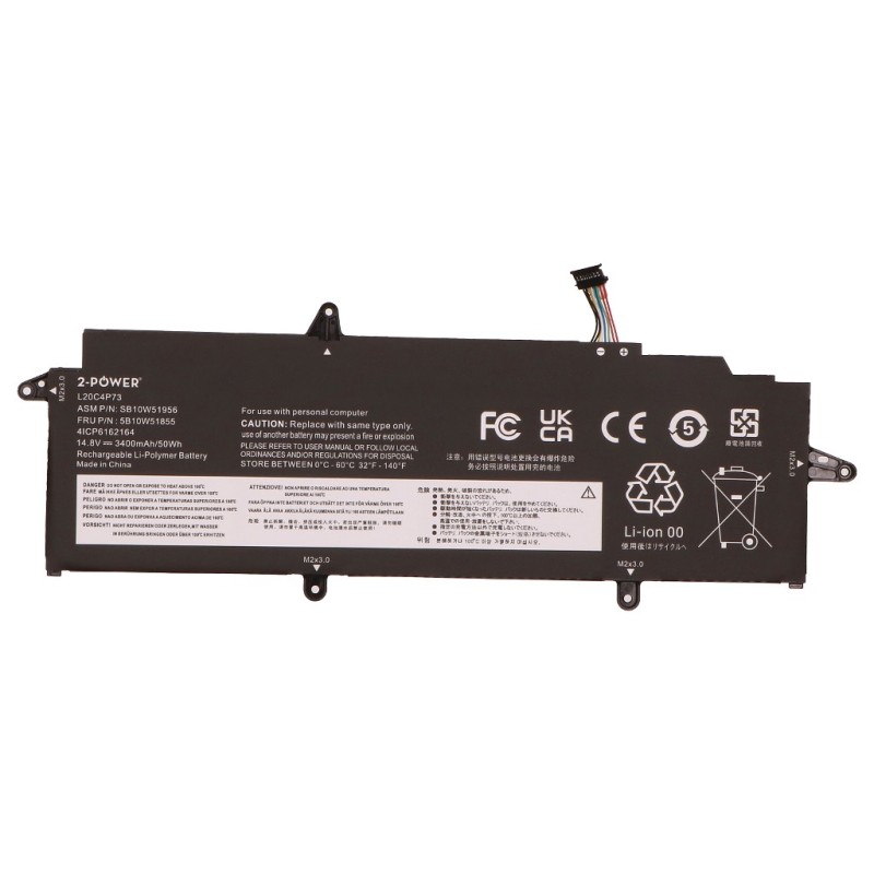Laptop batteri 5B11M90069 för bl.a. Lenovo ThinkPad X13 Gen 2 20XH - 3400mAh