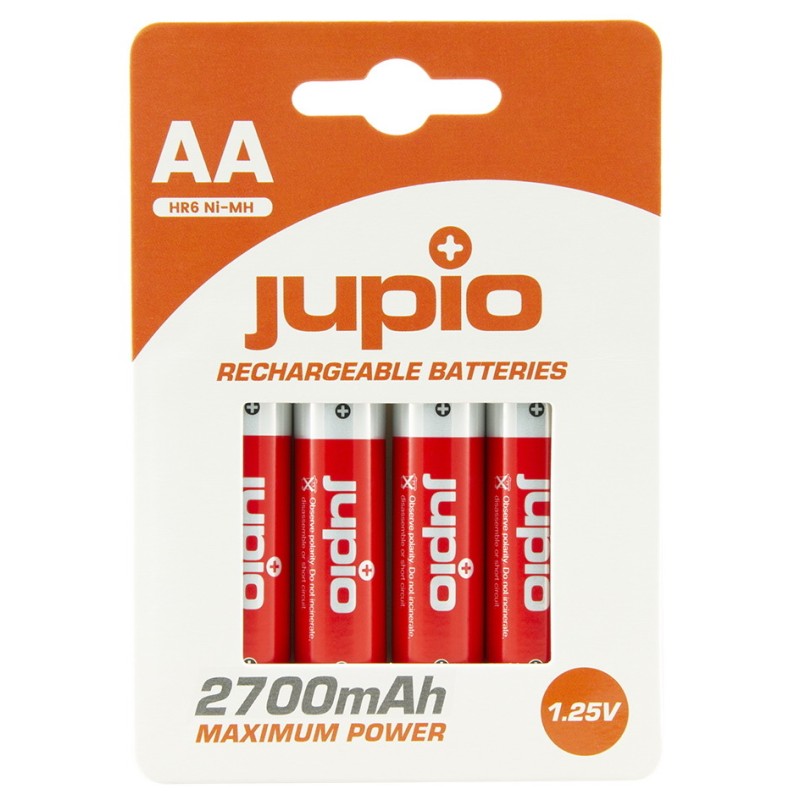 Set van 4 x AA Jupio batterijen - speciaal voor flitsers